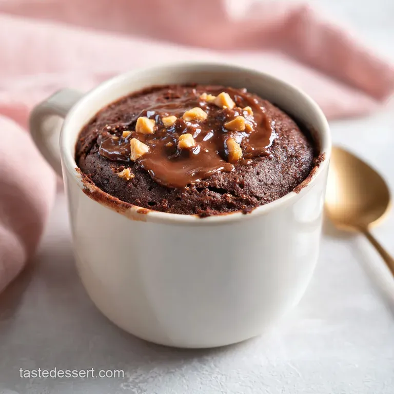 Chocolate Peanut Butter Protein Mug Cake