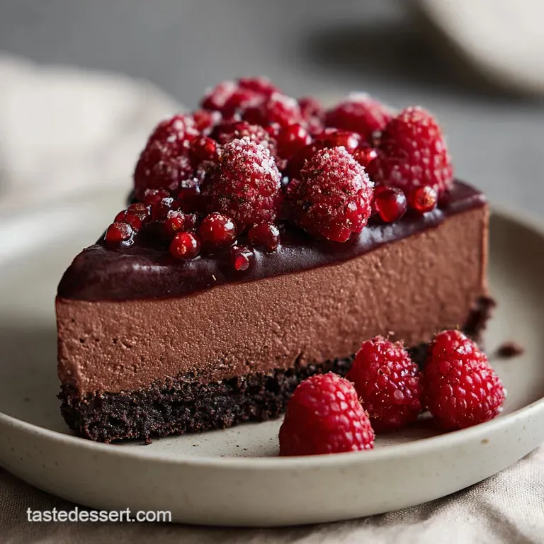 Dark Chocolate Raspberry Mousse Cake Recipe