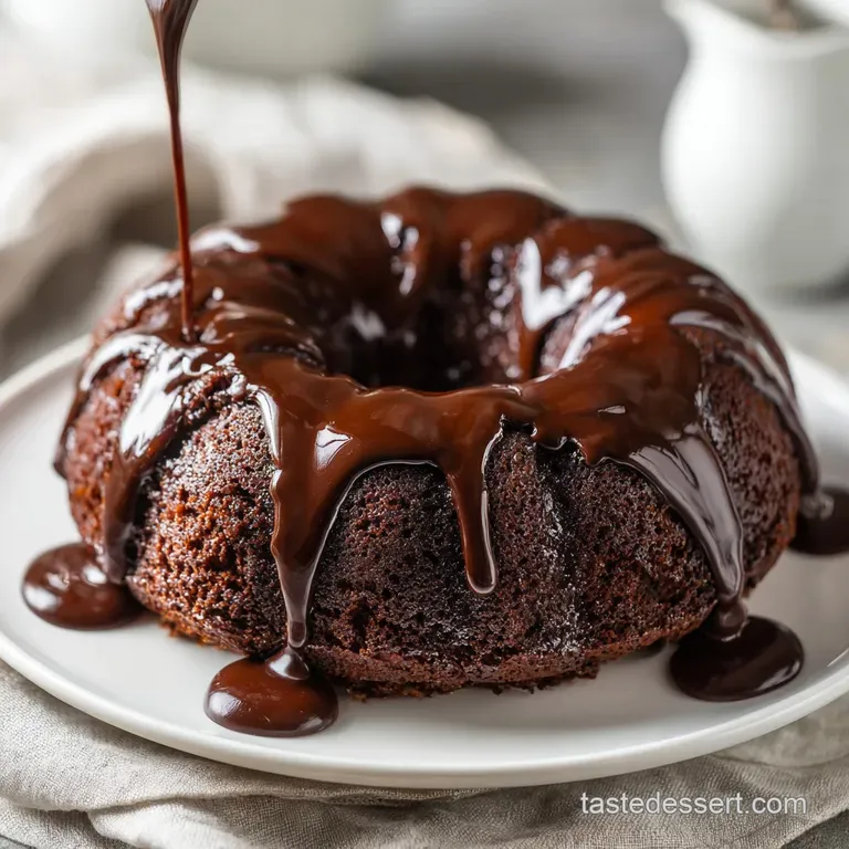 Slice of dark chocolate cake on a white plate, the crumb soft and tempting, beside a dollop of whipped cream and fresh ras...