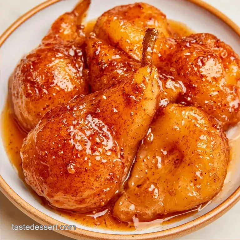 Cinnamon Poached Pears with Honey