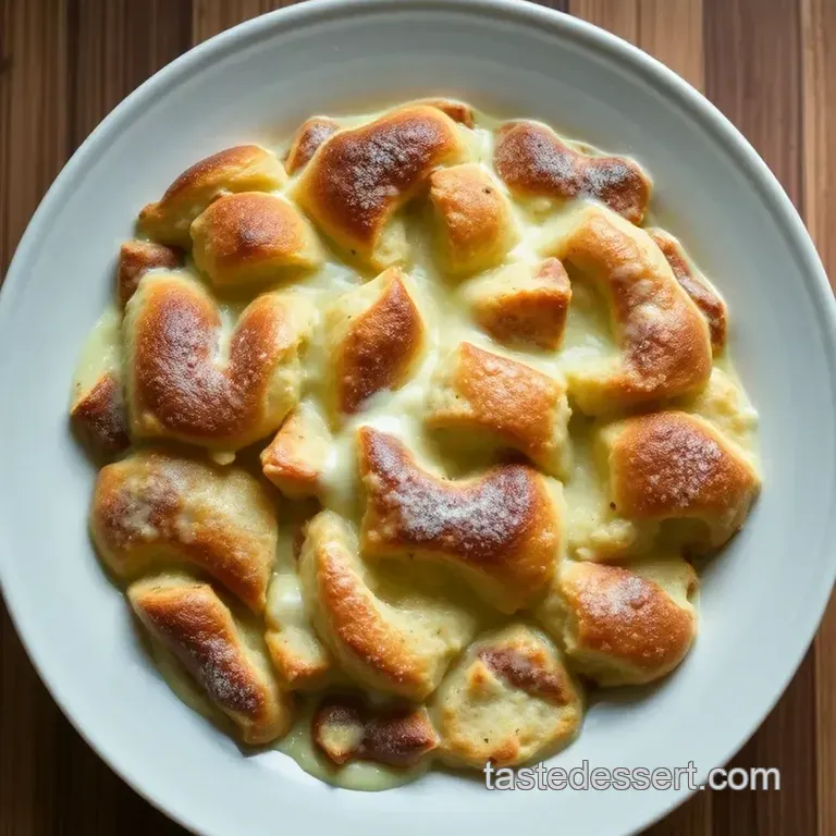 Cinnamon Roll Bread Pudding Delight presentation