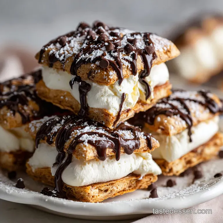 Classic Cannoli Squares: Crispy Pastry & Creamy Filling