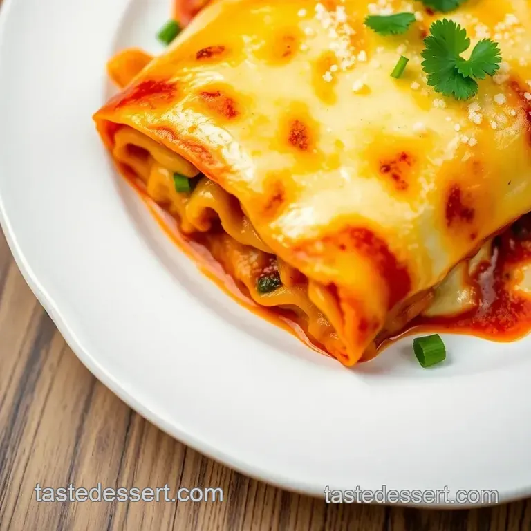 Classic Cheese Enchiladas presentation
