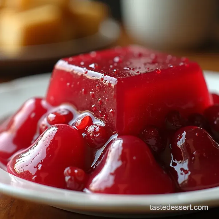 The Ruby Wiggle Classic Cranberry Jello Salad presentation