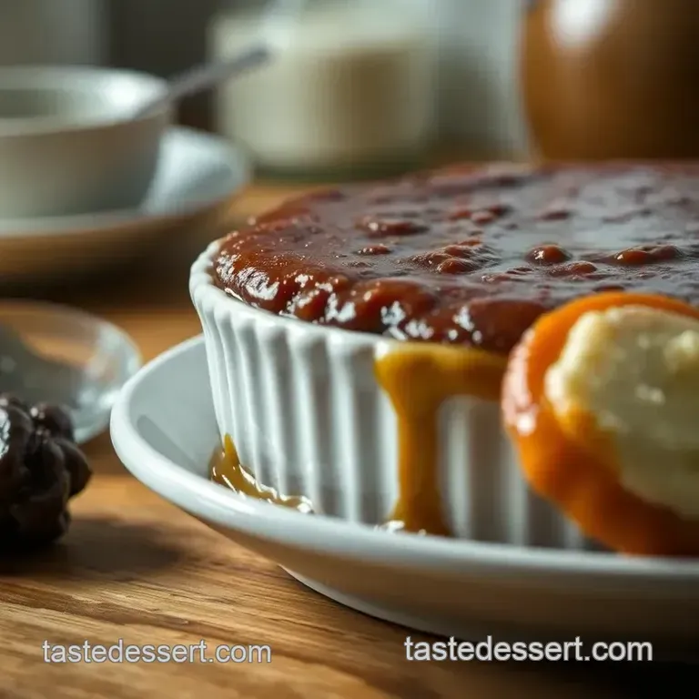 Classic English Sticky Toffee Pudding presentation