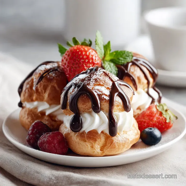 French Profiteroles: Airy Puffs with Chocolate