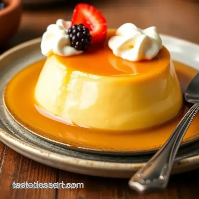 Classic Guatemalan Flan: A Caramel Custard Delight presentation