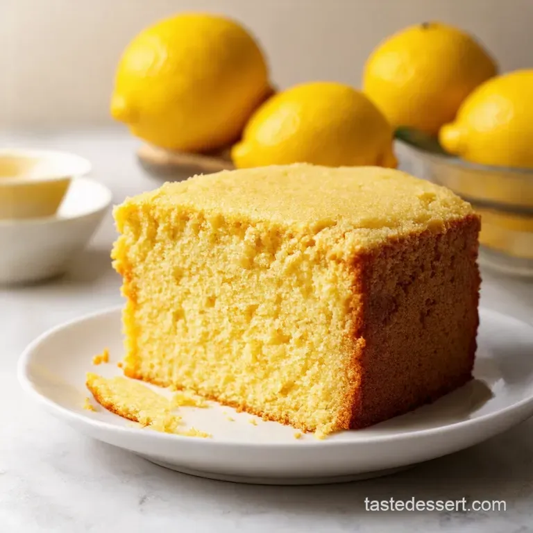 Classic Lemon Almond Flour Cake presentation