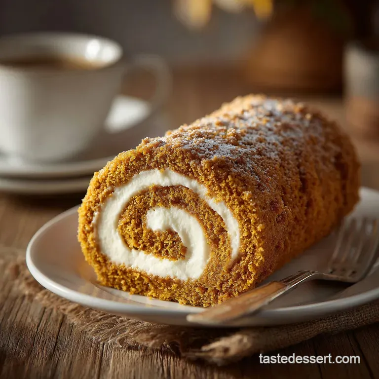 The Showstopper Classic Pumpkin Roll: Tender Spice Cake and Cream Cheese Swirl presentation
