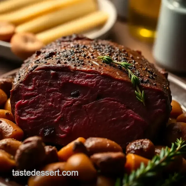 Classic Sunday Roast Bottom Round presentation