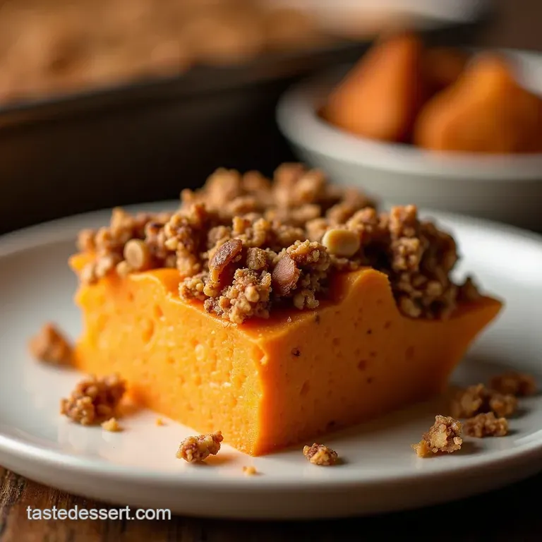 The Sunday Best OldFashioned Sweet Potato Casserole with Brown Butter Pecan Streusel presentation