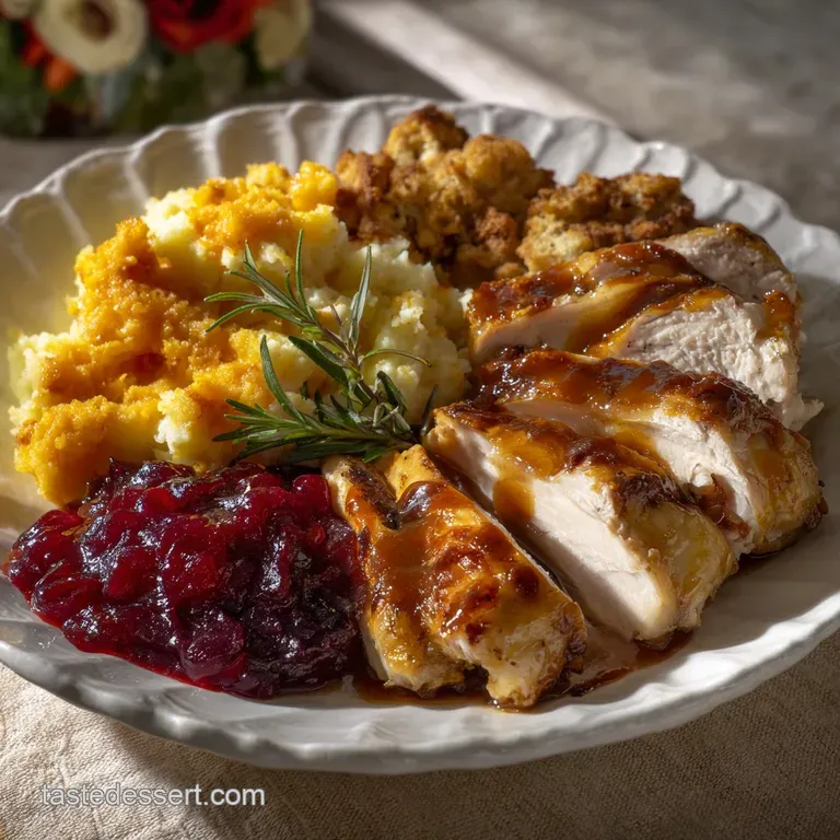 Heartwarming Classic Thanksgiving Soul Food Turkey Plate