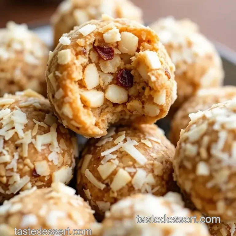 Coconut Almond Bliss Bites presentation