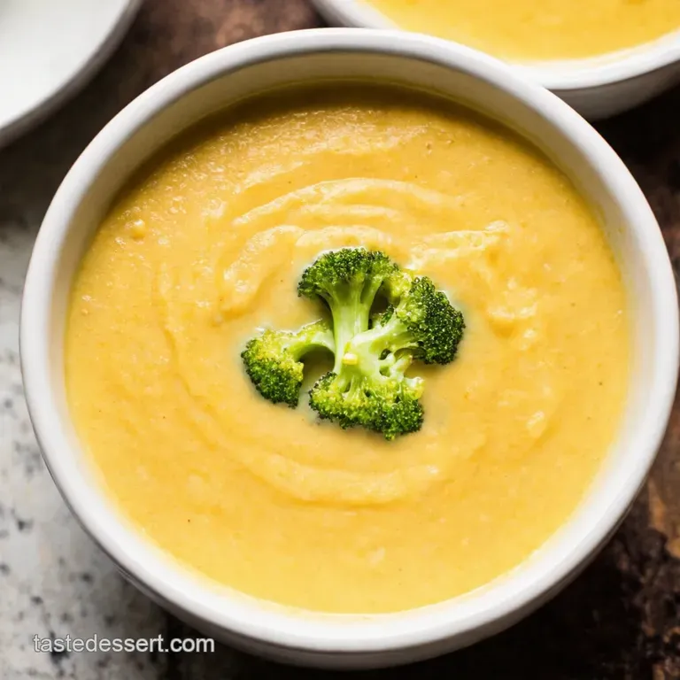 Comfort in a Bowl Creamy Broccoli Cheese Soup presentation