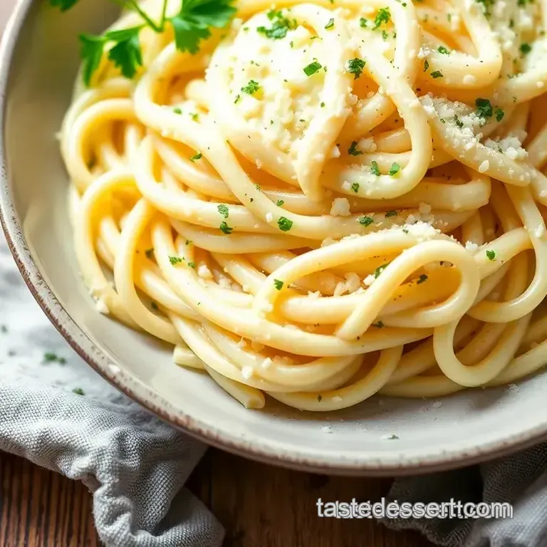 Quick & Creamy Fettuccine Alfredo in 20 Minutes presentation