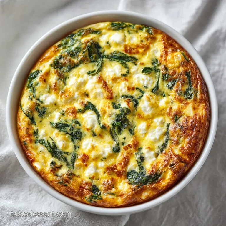 A slice of creamy savory tart on a white plate, garnished with a sprig of parsley and a side of crisp garden greens.
