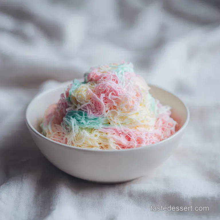 Cotton Candy White Chocolate: Velvety - appetizing dish ready to serve