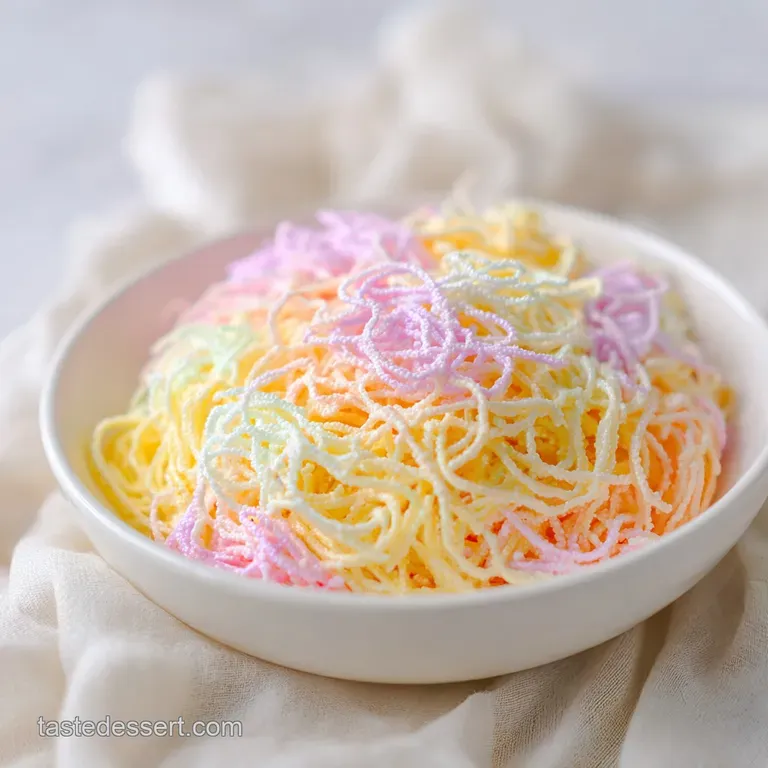Cotton Candy Dessert with White Chocolate: Angel Hair