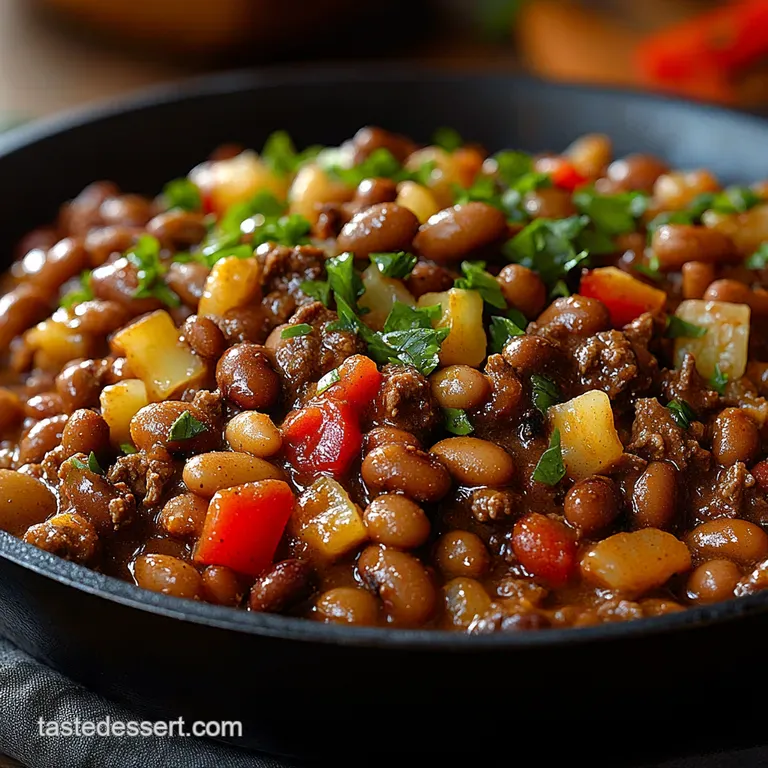 Cowboy Beef Mince Bean Skillet OnePan Dinner