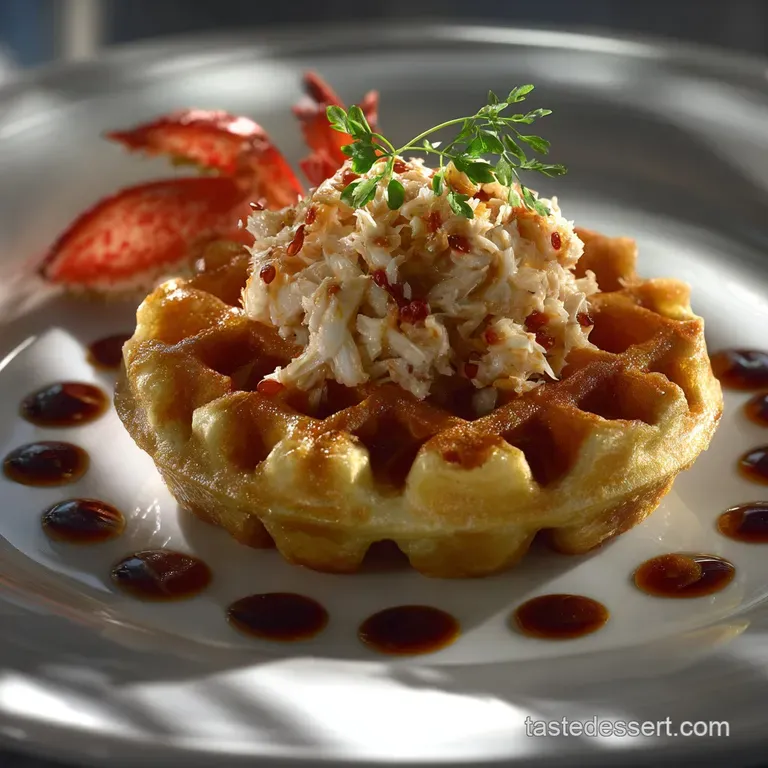 Waffles and Crab Dish The Chesapeake Crab Royale
