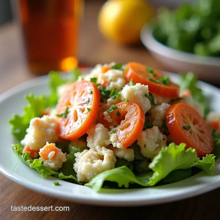 Crabby Coastline Classic Seafood Salad presentation