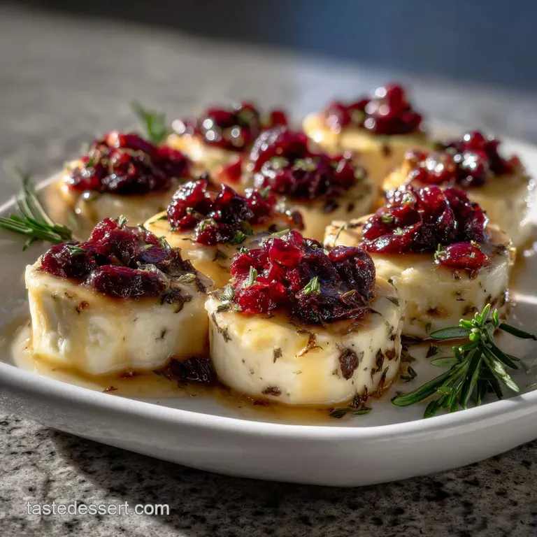 Delicious Christmas Finger Food Idea with Cranberry and Brie