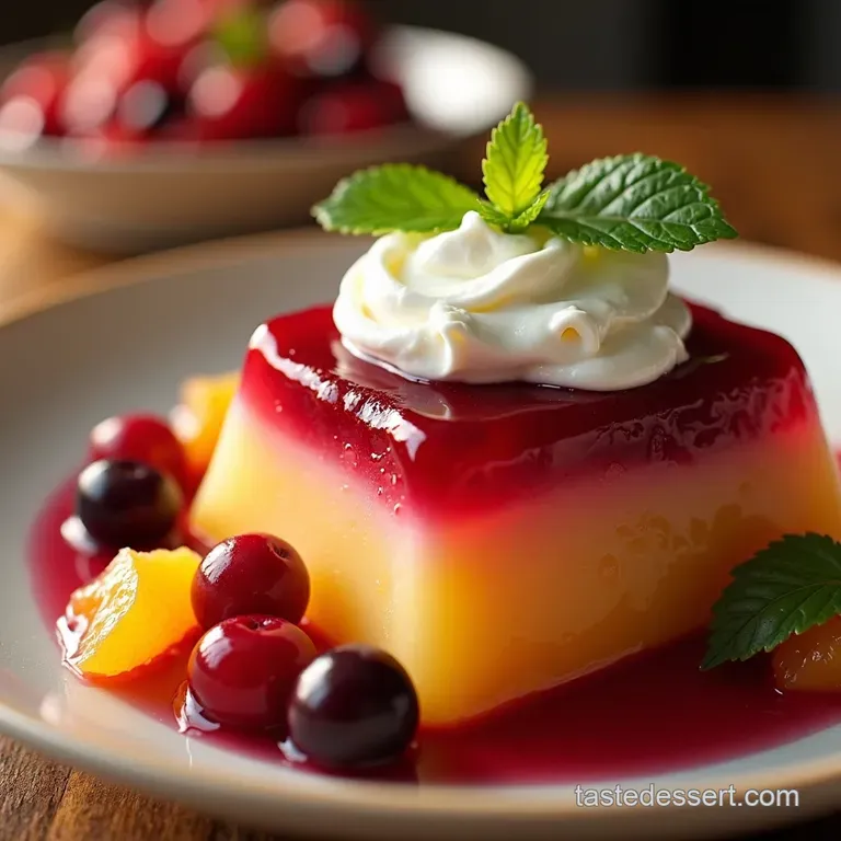JewelToned Cranberry Orange Salad with Whipped Mascarpone Cloud presentation