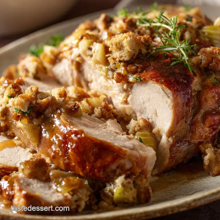 Stuffed Turkey Breast with CranberryApple Sausage Stuffing