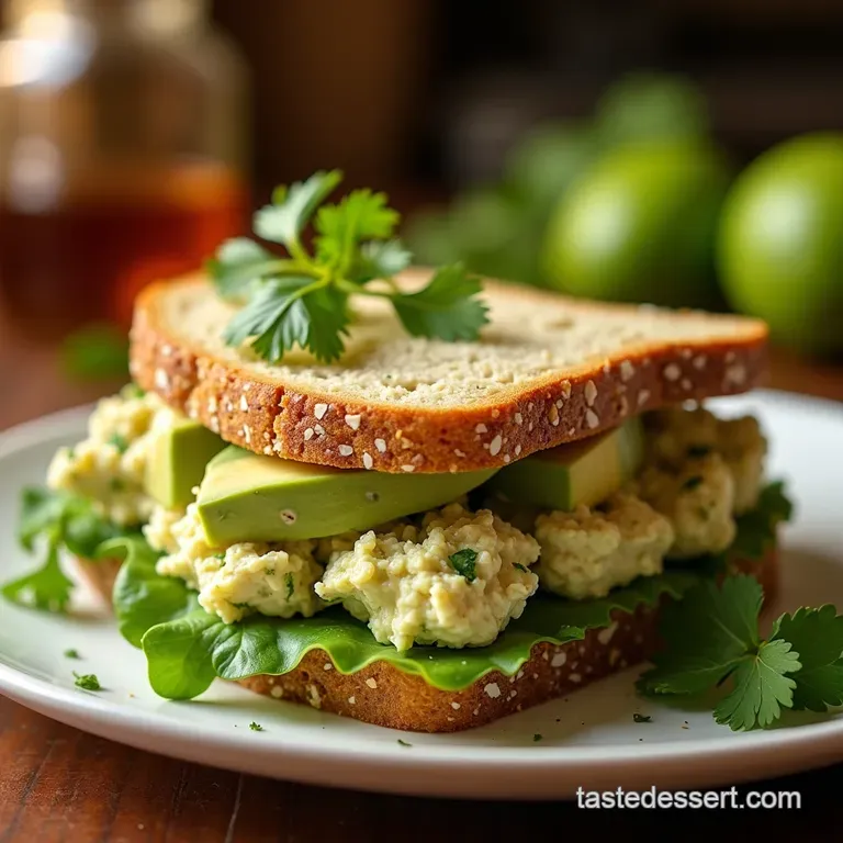 The Green Goddess Tuna Melt Alternative No Mayo All Flavour Avocado Tuna Salad presentation