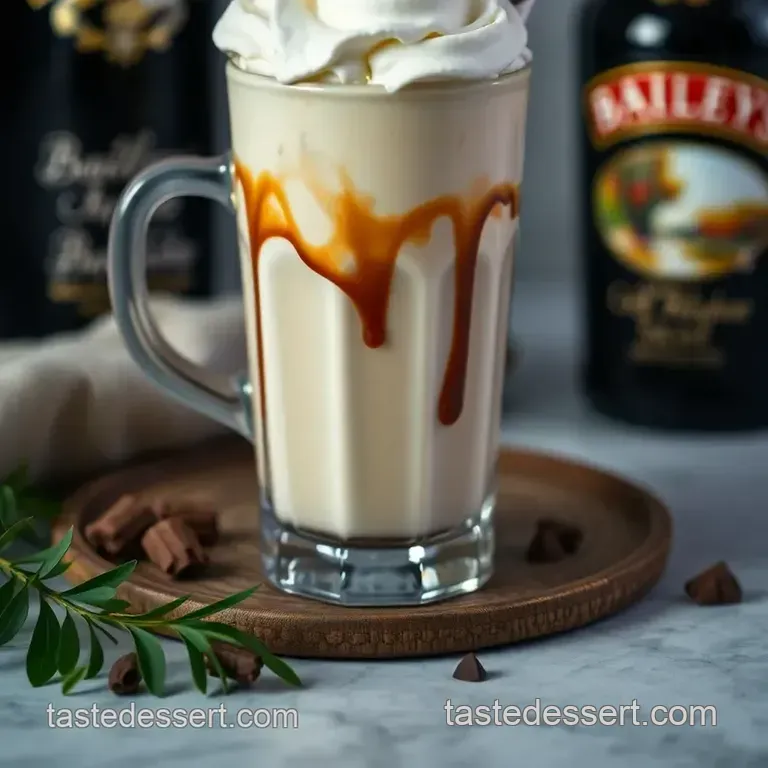 Creamy Baileys Bliss: A Delightful Milk Drink presentation