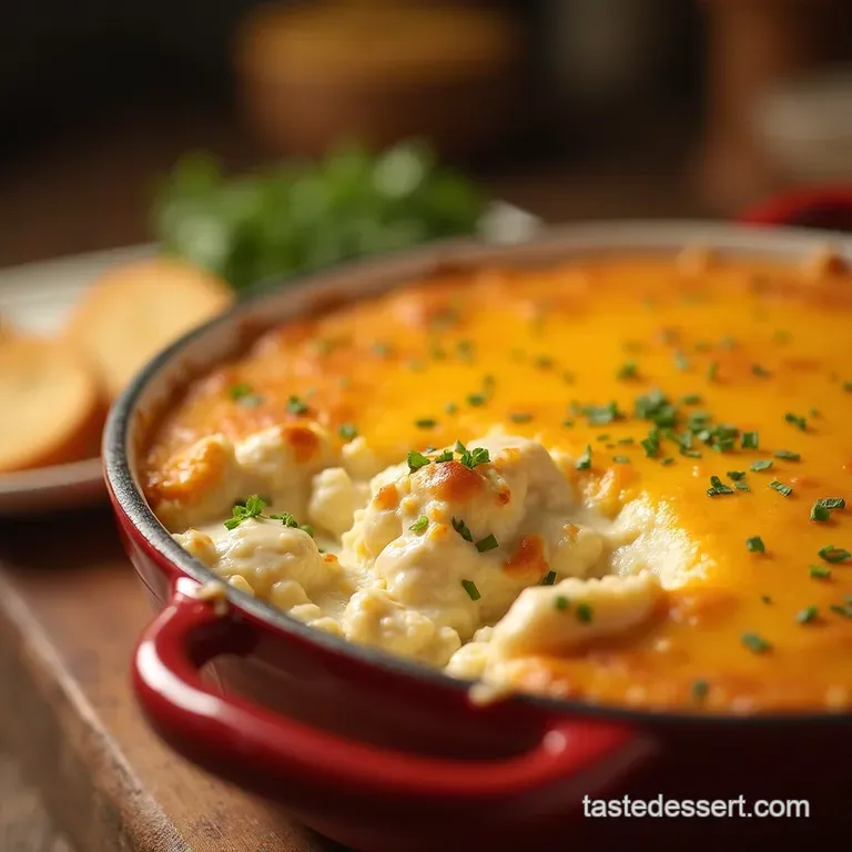 The Captains Treasure Creamy Baked Hot Crab Dip with Old Bay Gruy&egrave;re presentation