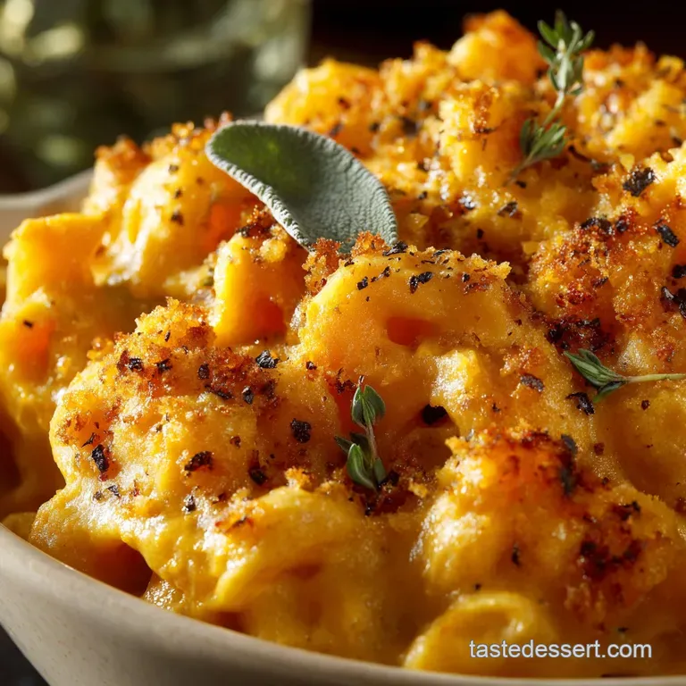 Golden Comfort Creamy Roasted Butternut Squash Mac and Cheese