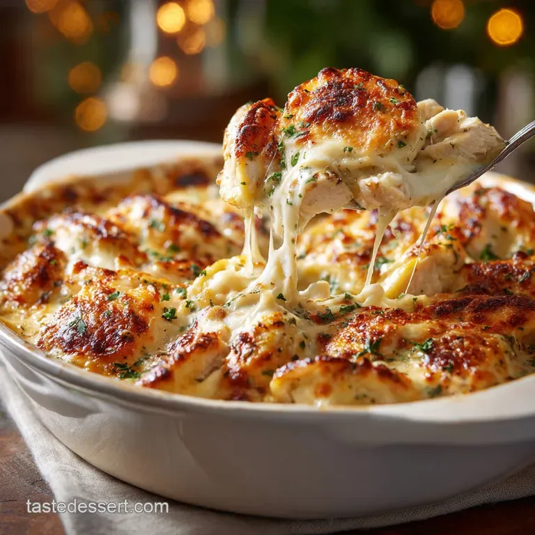 The Hearty MashUp Ultimate Chicken Alfredo Pierogi Casserole