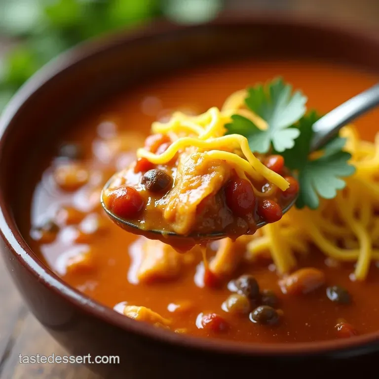 Creamy Chicken Enchilada Soup Chilis Inspired presentation