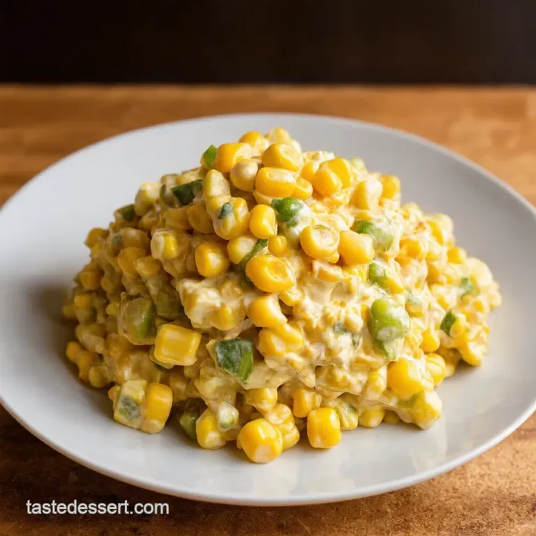 Creamy Corn Salad with a Kick presentation