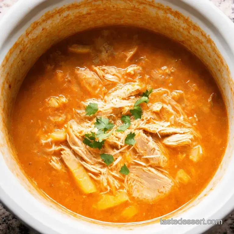 Creamy Crockpot Chicken Tortilla Soup presentation