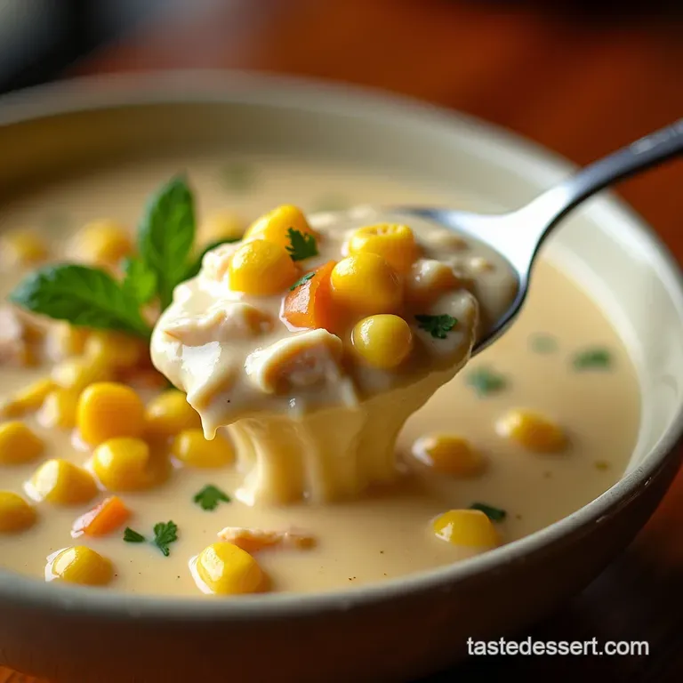 Creamy Dreamy Chicken and Corn Chowder presentation