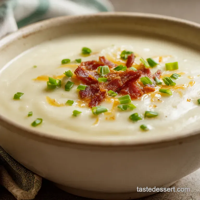Creamy Dreamy Irish Potato Soup presentation