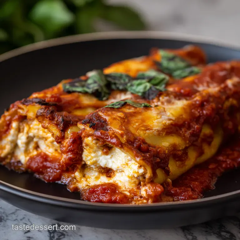 Creamy Dreamy Manicotti Filling presentation