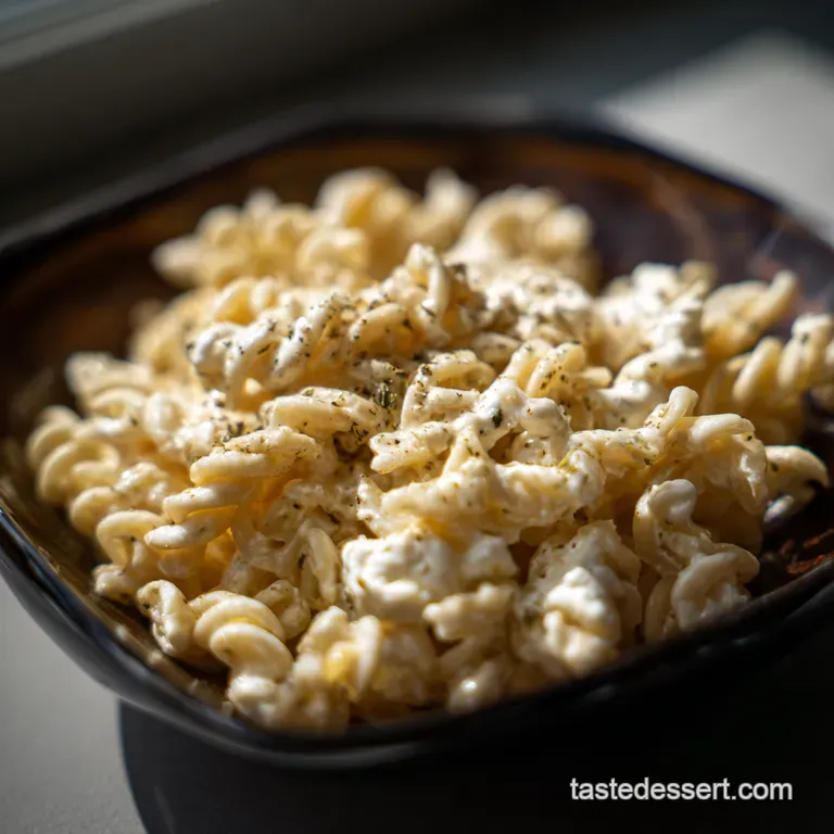 Creamy Dreamy Philadelphia Pasta presentation