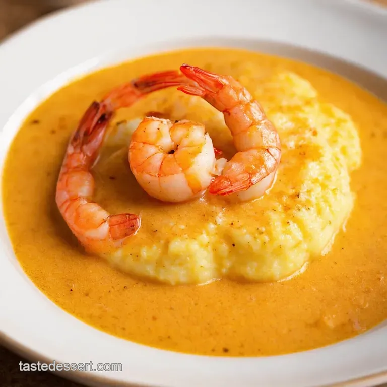 Creamy Dreamy Shrimp and Grits presentation