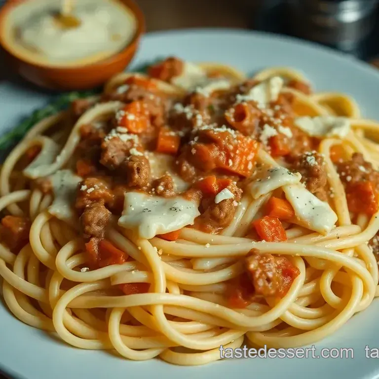 Creamy Fettuccine Alfredo with Hearty Ragu Sauce: A Family Favorite