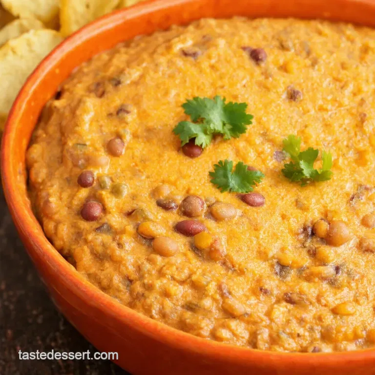 Creamy Fiesta Bean Dip presentation