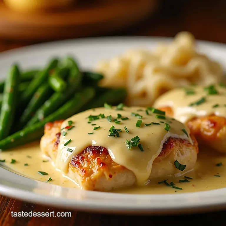 Creamy Garlic Parmesan Chicken Thigh Bake presentation