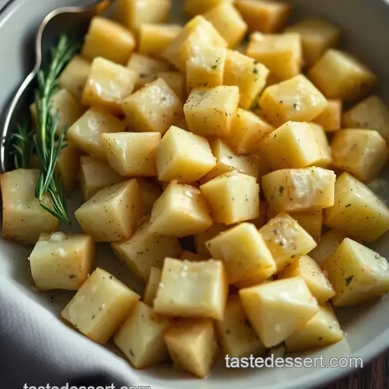 Creamy Garlic Parmesan Roasted Potatoes presentation
