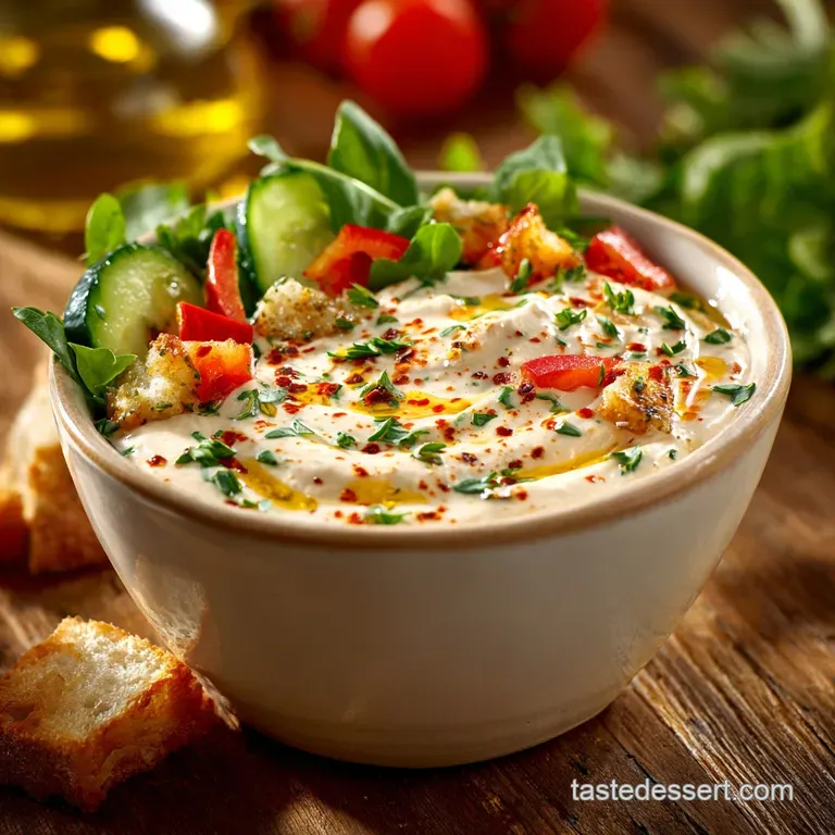 Hummus Salad Dressing: the Best Homemade Creamy Mediterranean Recipe presentation