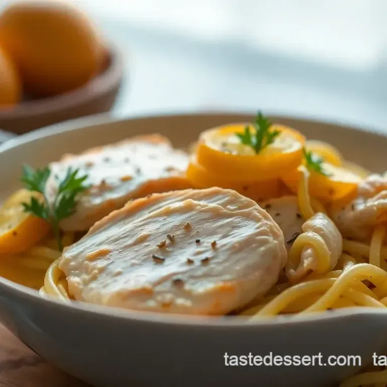 Creamy Lemon Chicken Noodle Soup