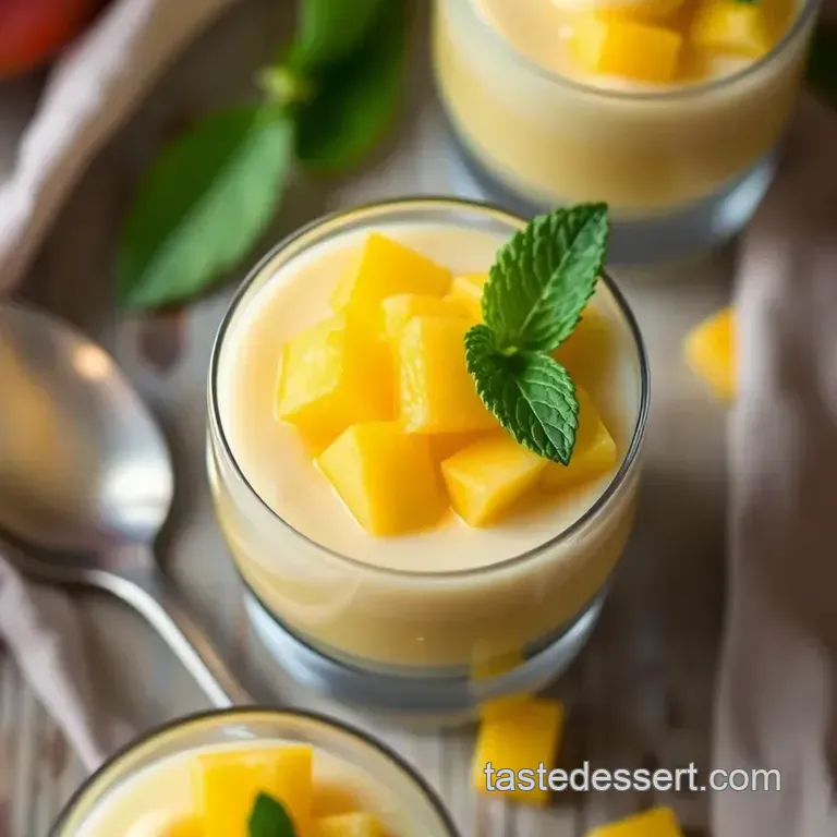 Creamy Mango Coconut Mousse for Dysphagia presentation