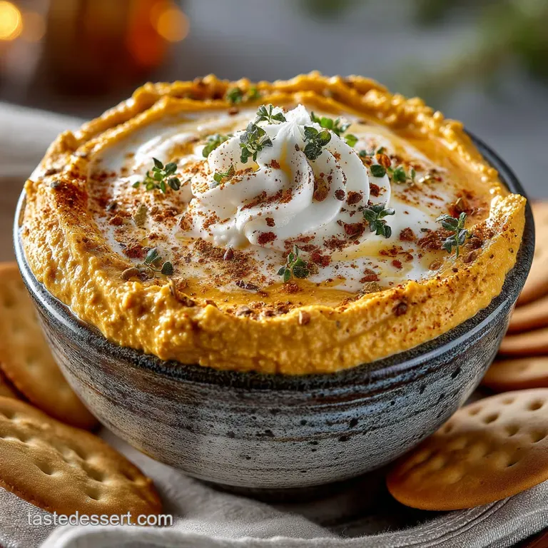 The Ultimate Creamy Nobake Pumpkin Pie Dip presentation