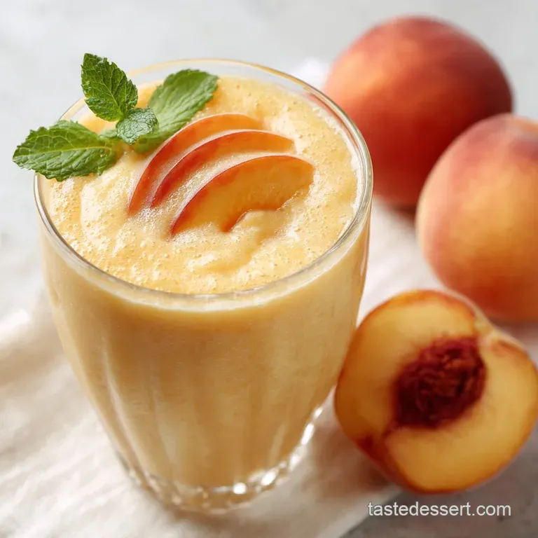Peach Smoothie: Ultimate Creamy Summer Drink presentation